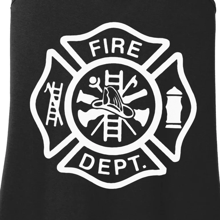 Fire Department Logo Uniform Fireman Symbol Firefighter Gear Ladies Essential Tank