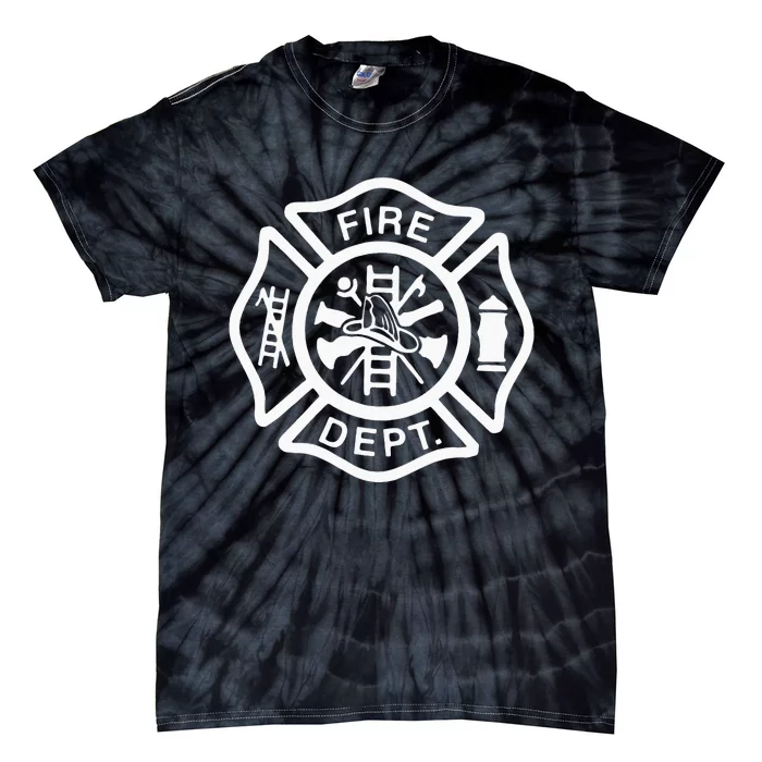 Fire Department Logo Uniform Fireman Symbol Firefighter Gear Tie-Dye T-Shirt