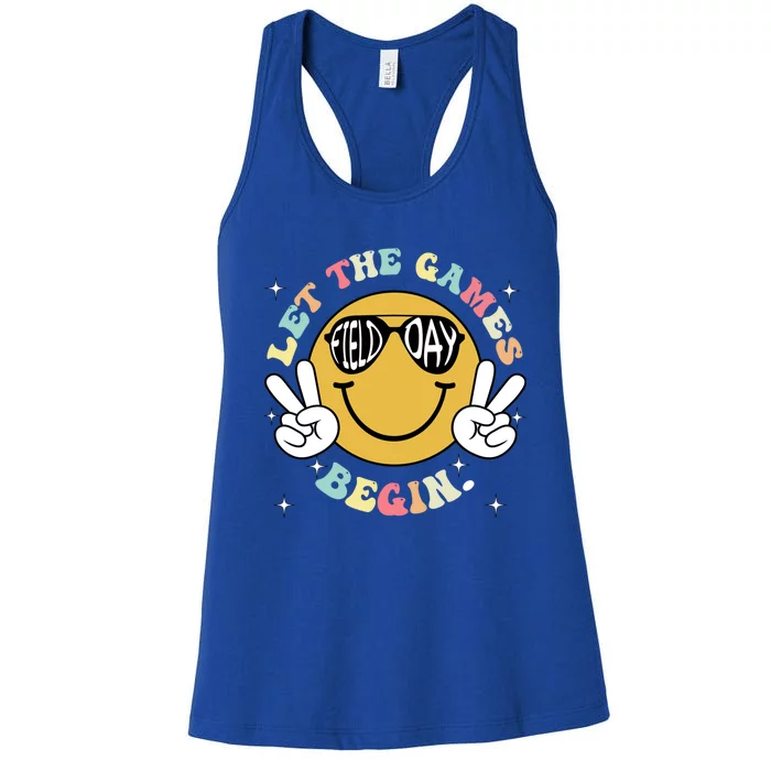 Field Day Let Games Start Teachers Happy Field Day 2024 Gift Women's Racerback Tank