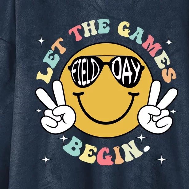 Field Day Let Games Start Teachers Happy Field Day 2024 Gift Hooded Wearable Blanket