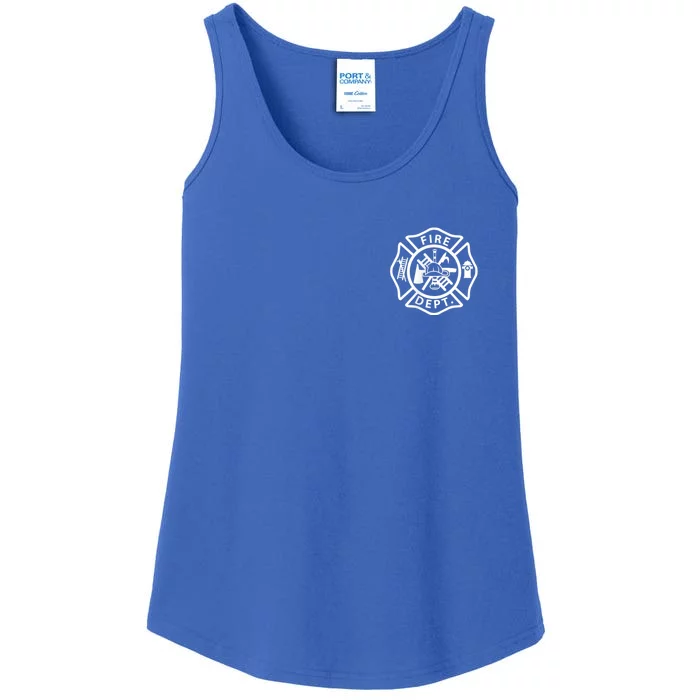 Fire Department Logo Uniform Fireman Symbol Firefighter Gear Ladies Essential Tank