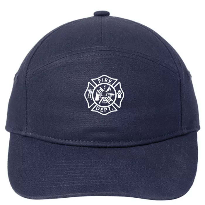 Fire Department Logo Uniform Fireman Symbol Firefighter Gear 7-Panel Snapback Hat