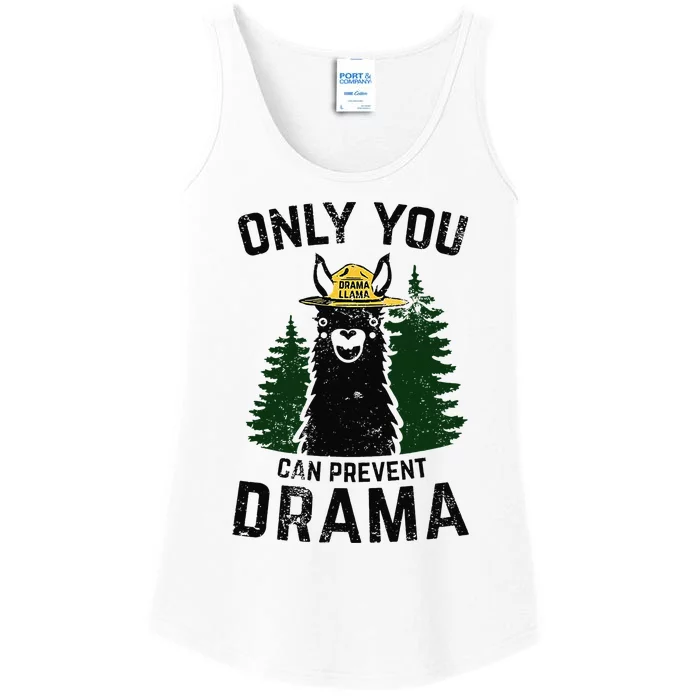 Funny Drama Llama Only You Can Prevent Drama Sarcastic Lover Ladies Essential Tank