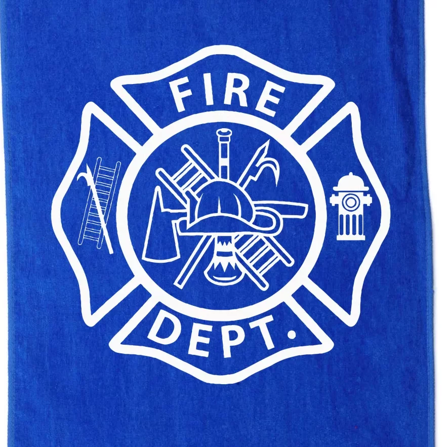 Fire Department Logo Uniform Fireman Symbol Firefighter Gear Platinum Collection Golf Towel