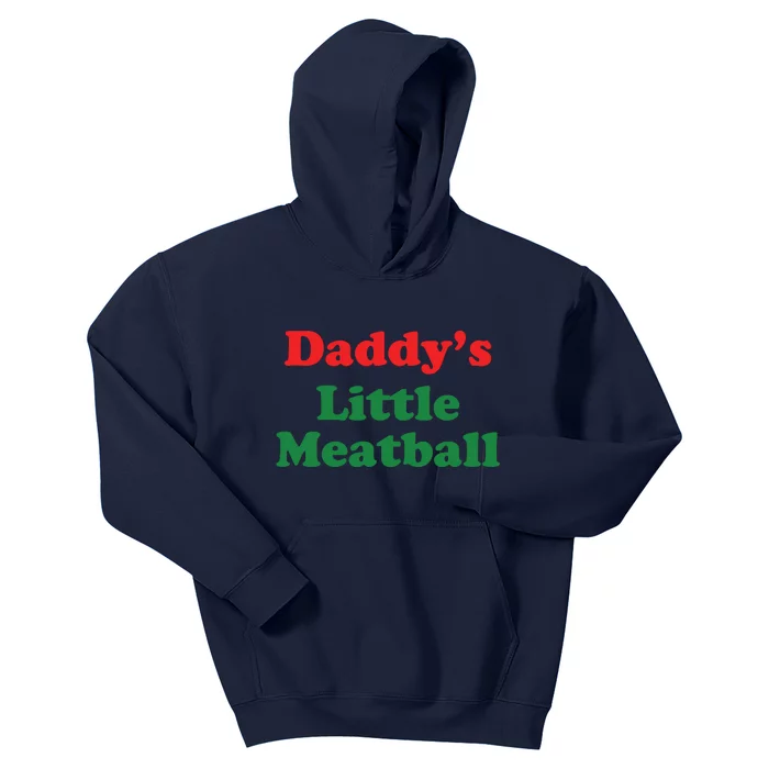 Funny Daddy Little Meatball Kids Hoodie