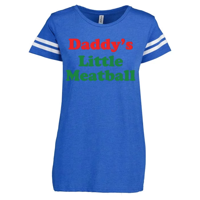 Funny Daddy Little Meatball Enza Ladies Jersey Football T-Shirt