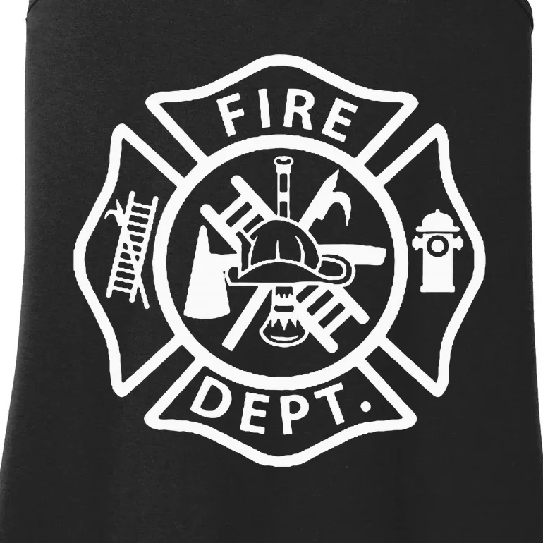 Fire Department Logo Uniform Fireman Symbol Firefighter Gear Ladies Essential Tank