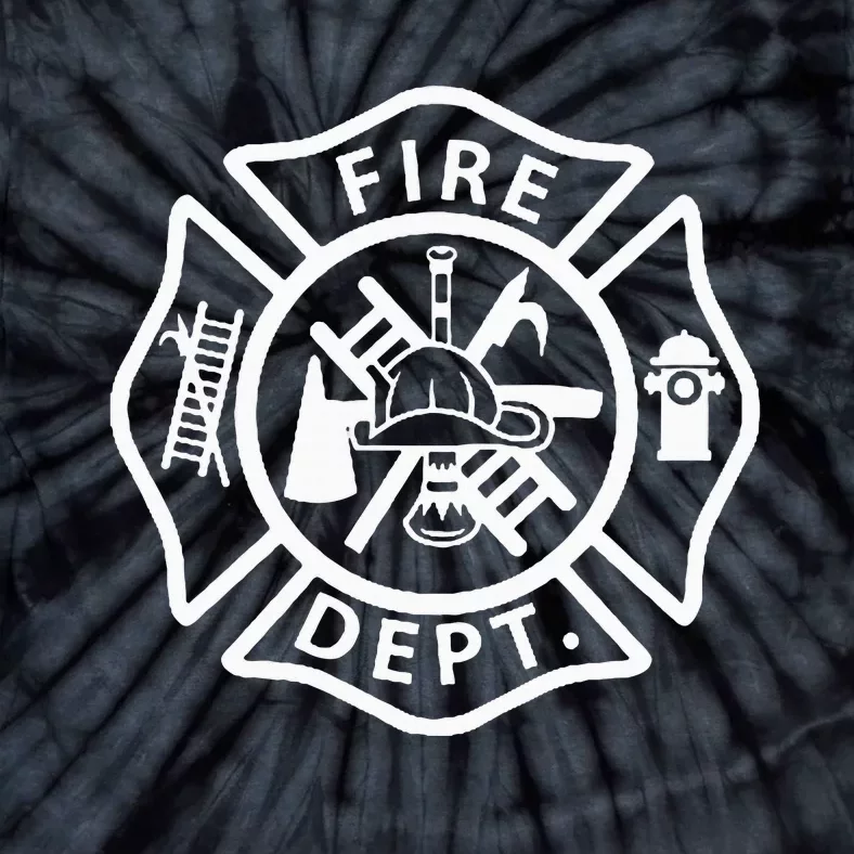 Fire Department Logo Uniform Fireman Symbol Firefighter Gear Tie-Dye T-Shirt