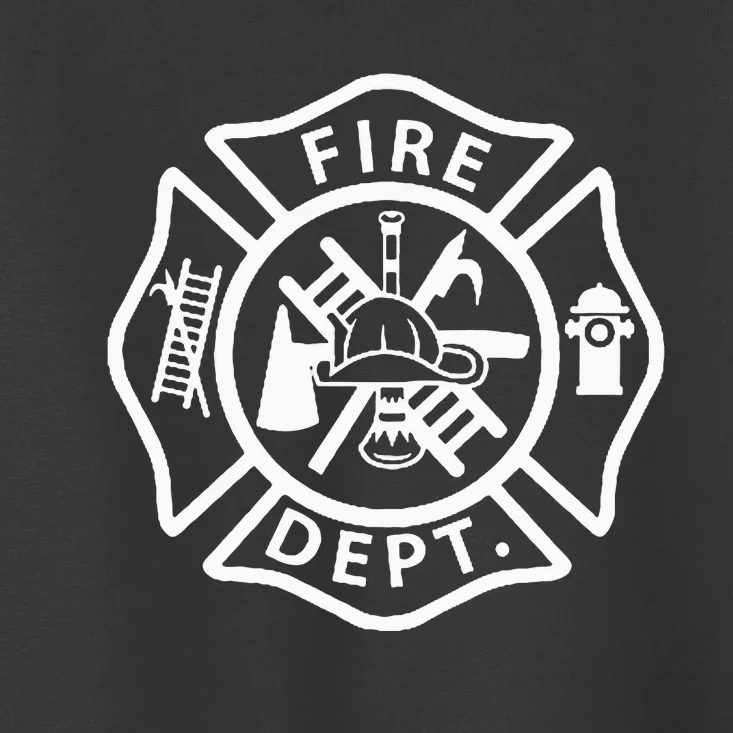 Fire Department Logo Uniform Fireman Symbol Firefighter Gear Toddler T-Shirt