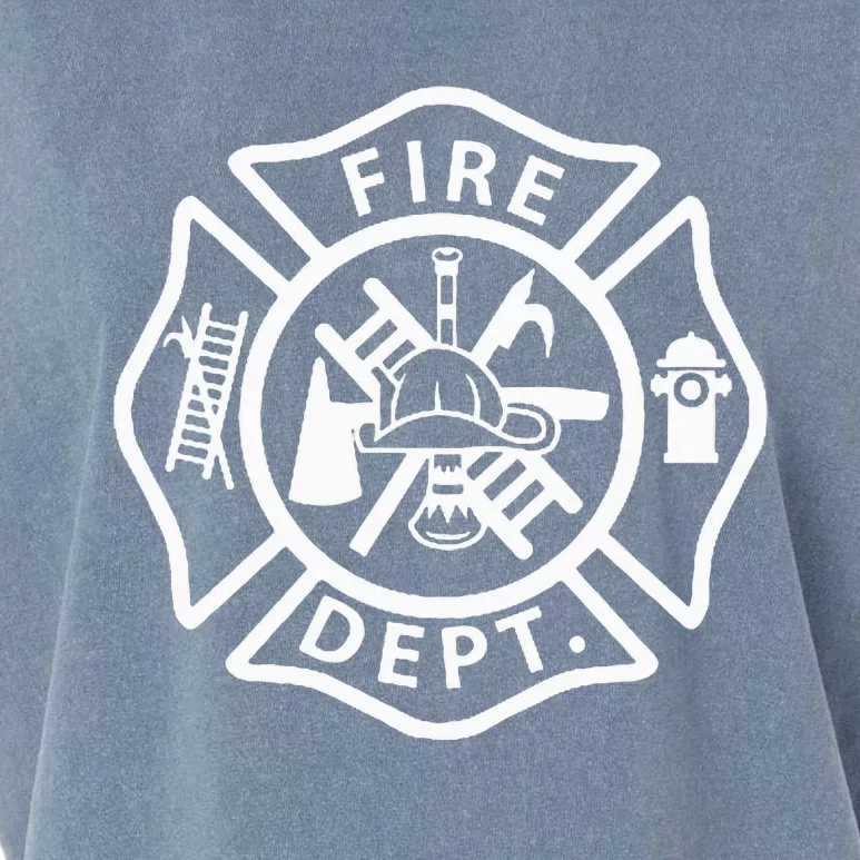 Fire Department Logo Uniform Fireman Symbol Firefighter Gear Garment-Dyed Women's Muscle Tee