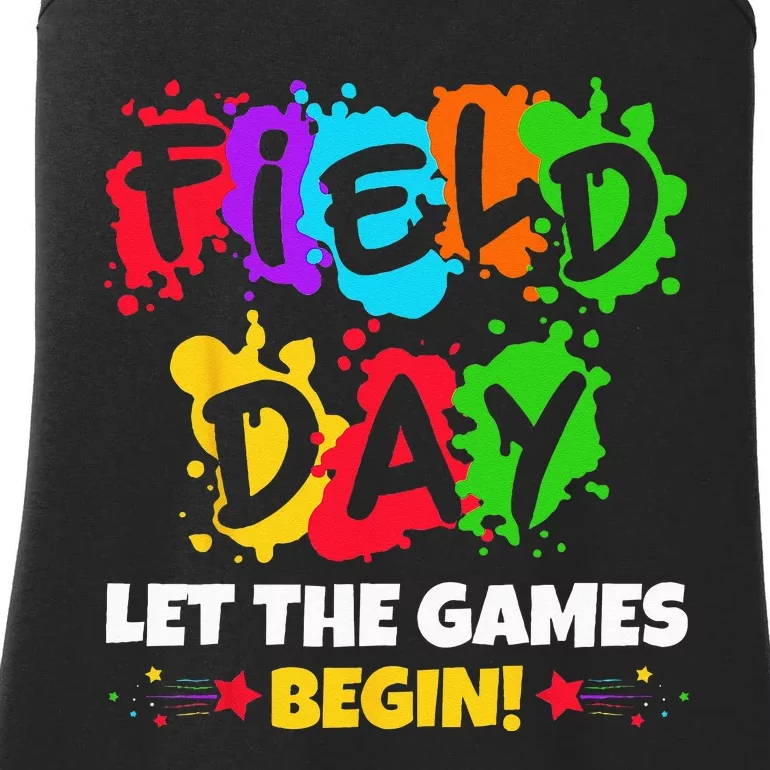 Field Day Let Games Start Begin Teachers Ladies Essential Tank