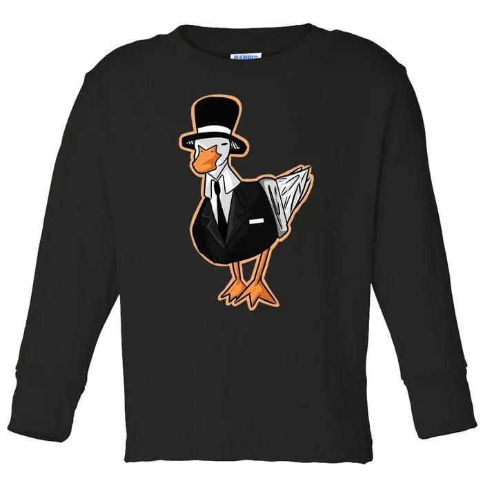 Funny Duck Lover Gift Toddler Long Sleeve Shirt