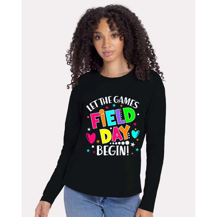 Field Day Let Games Start Begin Womens Cotton Relaxed Long Sleeve T-Shirt