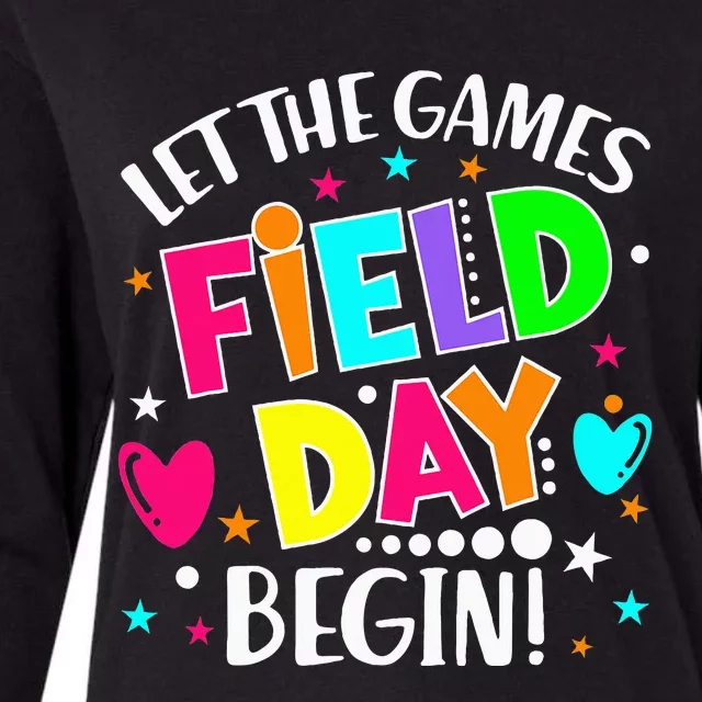 Field Day Let Games Start Begin Womens Cotton Relaxed Long Sleeve T-Shirt