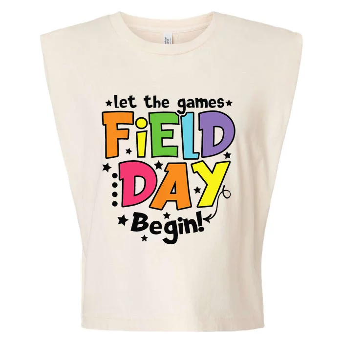 Field Day Let Games Start Begin Teachers Garment-Dyed Women's Muscle Tee