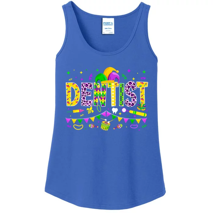 Funny Dentist Lover Mardi Gras Carnival Party Cute Gift Ladies Essential Tank