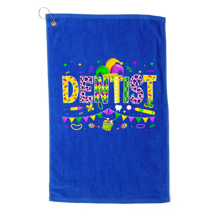 Funny Dentist Lover Mardi Gras Carnival Party Cute Gift Platinum Collection Golf Towel