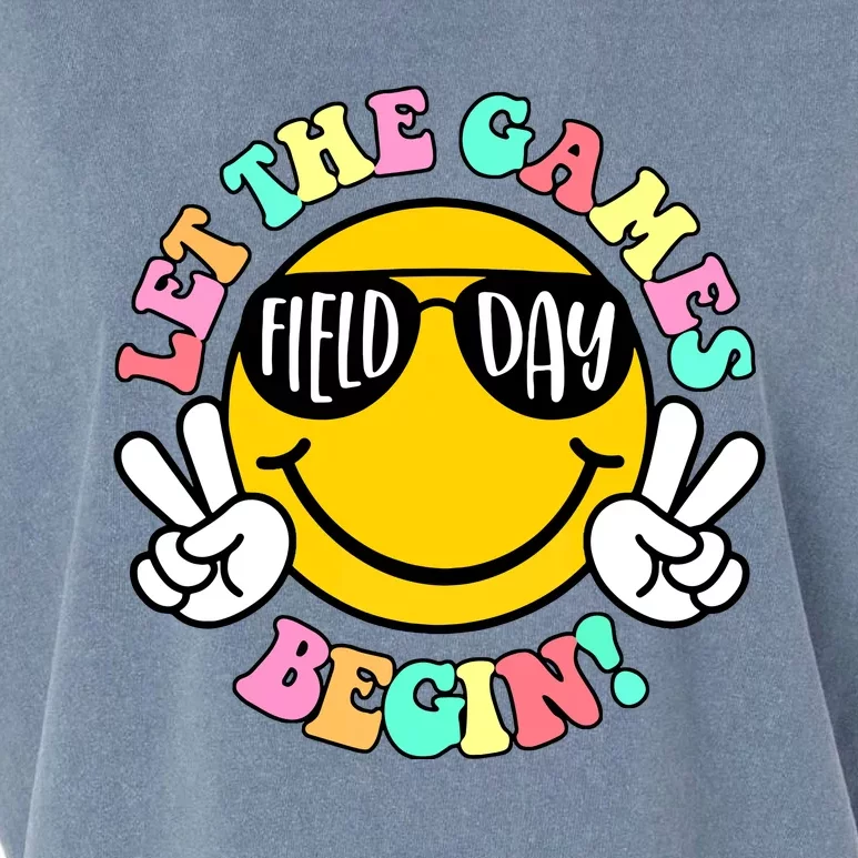 Field Day Let The Games Begin 2024 Teachers Garment-Dyed Women's Muscle Tee