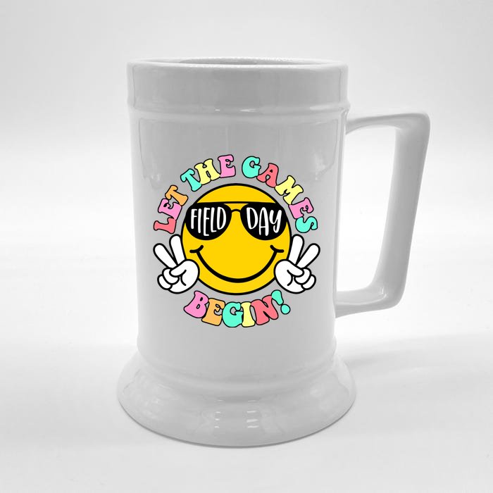 Field Day Let The Games Begin 2024 Teachers Front & Back Beer Stein