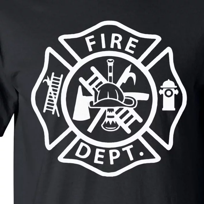 Fire Department Logo Uniform Fireman Symbol Firefighter Gear Tall T-Shirt