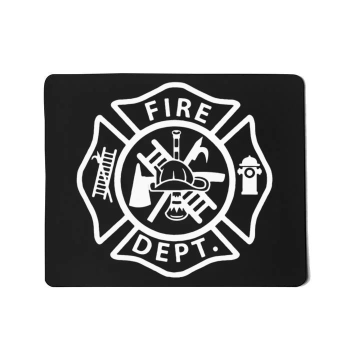 Fire Department Logo Uniform Fireman Symbol Firefighter Gear Mousepad