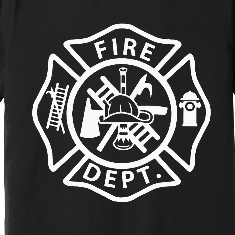 Fire Department Logo Uniform Fireman Symbol Firefighter Gear Premium T-Shirt