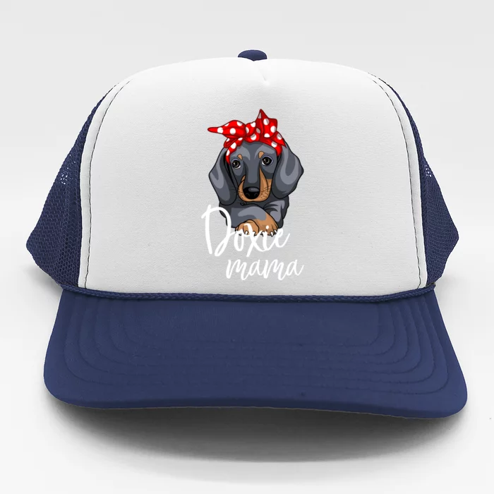 Funny Doxie Mama Dachshund Lover Weiner Dog Gift Trucker Hat