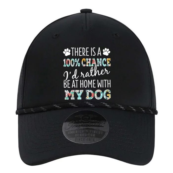 Funny Dog Mom ID Rather Be At Home With My Dog Performance The Dyno Cap