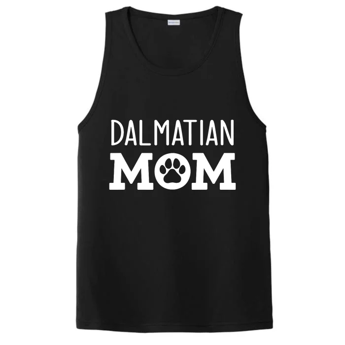 Funny Dalmatian Mom Dog Paw Puppy Retro Performance Tank