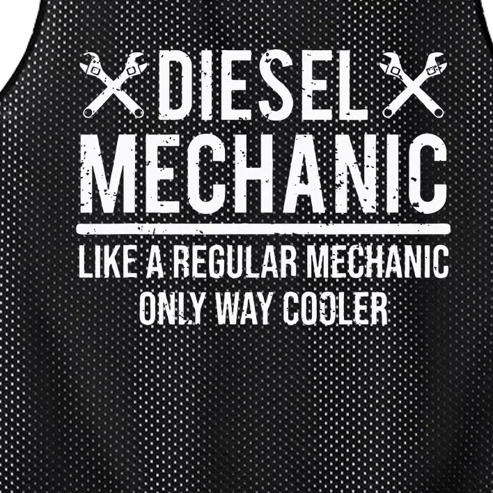 Funny Diesel Mechanic Like A Regular Mechanic Mesh Reversible Basketball Jersey Tank