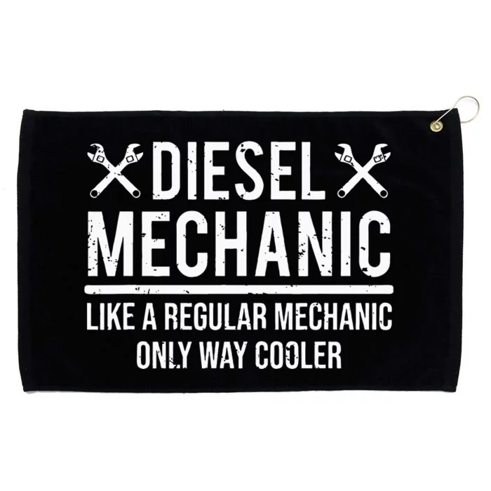 Funny Diesel Mechanic Like A Regular Mechanic Grommeted Golf Towel