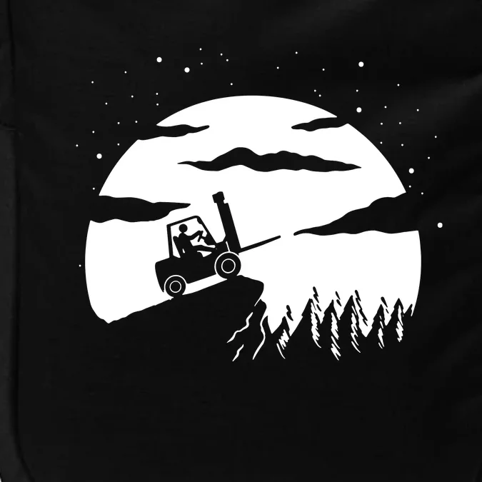 Forklift Driver Moon Background Impact Tech Backpack