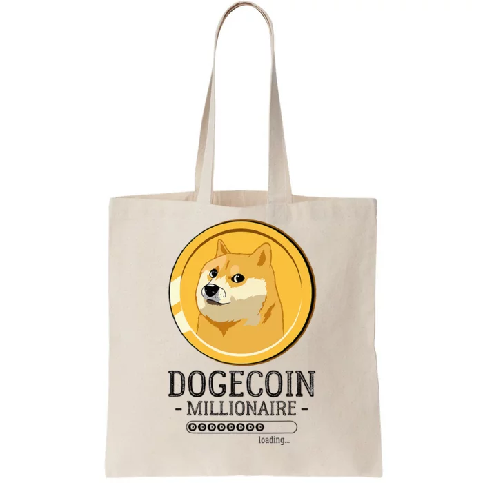 Funny Dogecoin Millionaire Hodl Doge Coin Crypto Tote Bag