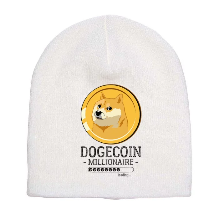 Funny Dogecoin Millionaire Hodl Doge Coin Crypto Short Acrylic Beanie