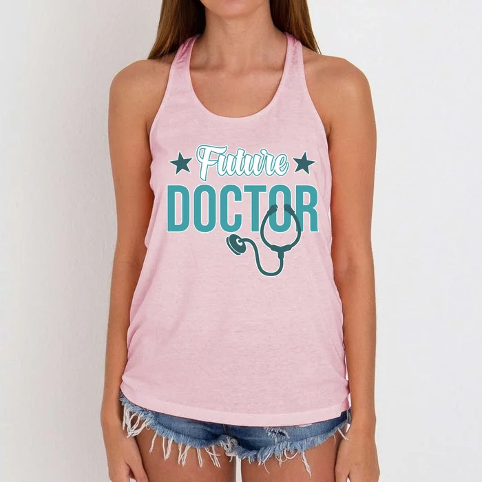 Future Doctor Med School Medical Students Graduate Graphic Gift Women's Knotted Racerback Tank