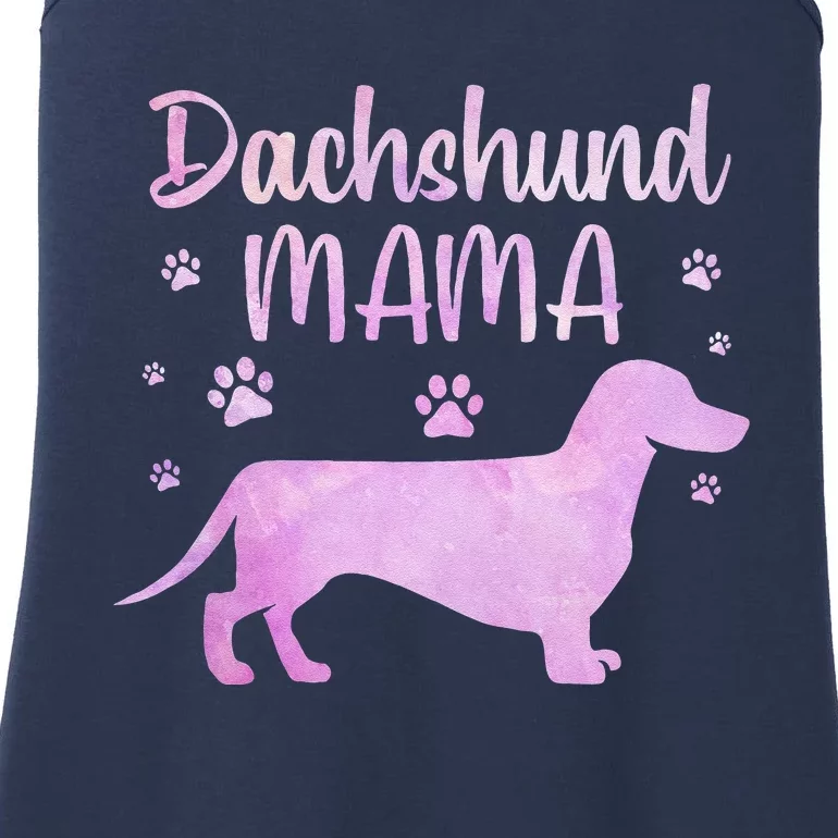 Funny Dachshund Mama Design For Women Doxie Dog Lovers Ladies Essential Tank