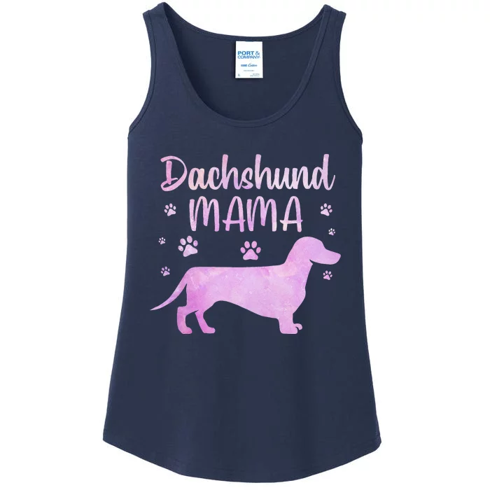 Funny Dachshund Mama Design For Women Doxie Dog Lovers Ladies Essential Tank