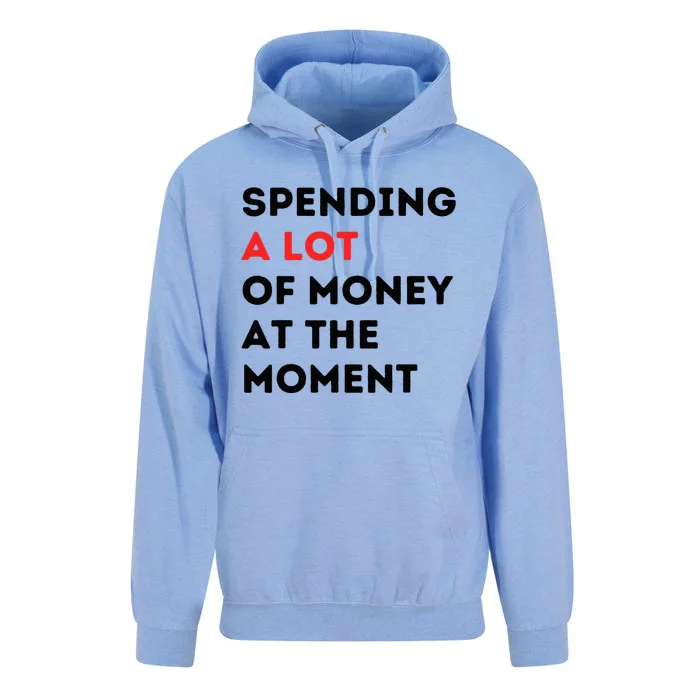 Funny Dad Mom Parents Day Spending A Lot Money At The Moment Unisex Surf Hoodie