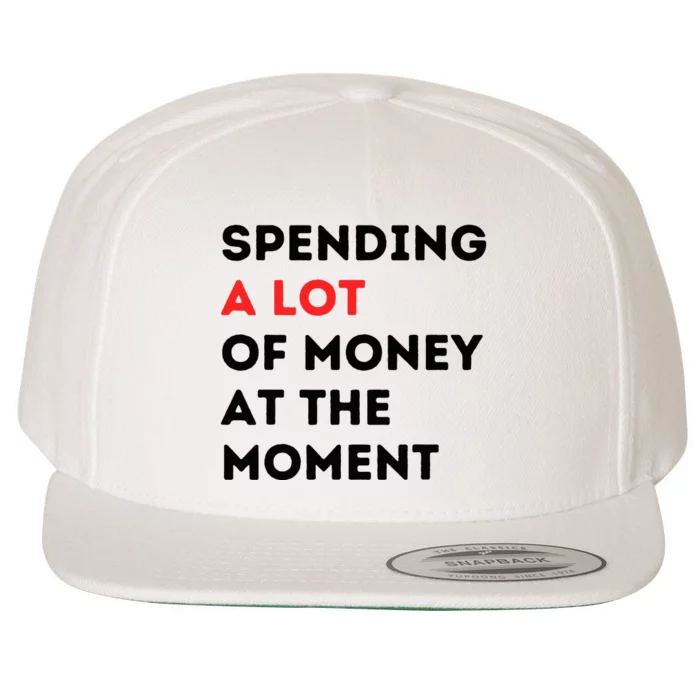 Funny Dad Mom Parents Day Spending A Lot Money At The Moment Wool Snapback Cap