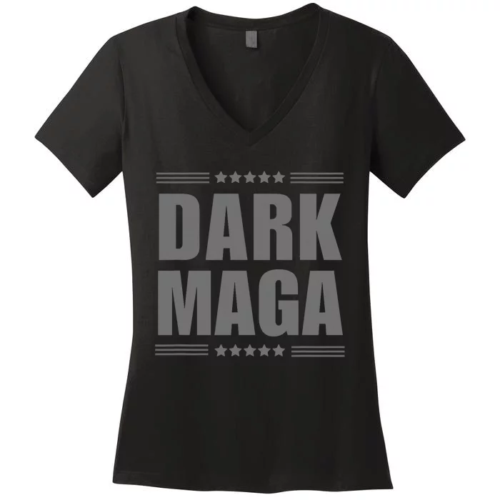 Funny Dark Maga 2024 Maga New! Dark Maga Women's V-Neck T-Shirt