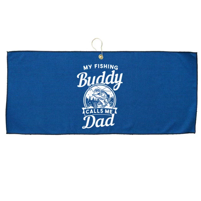 Fathers Day My Fishing Buddies Call Me Dad Birthday Large Microfiber Waffle Golf Towel