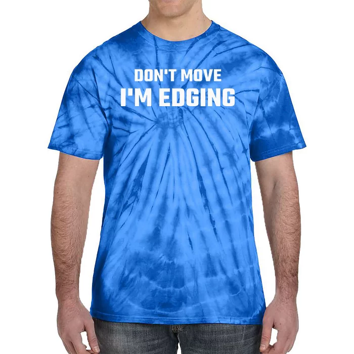 Funny Don't Move I'm Edging Tie-Dye T-Shirt