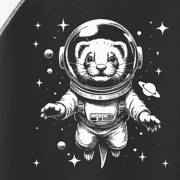 Ferret Dad Mom Space Astronaut Ferret Toddler Fine Jersey T-Shirt