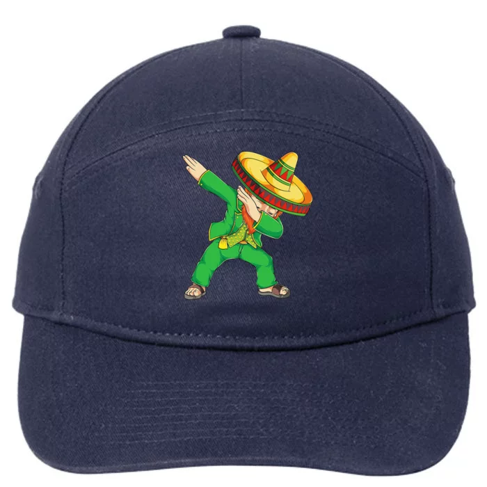 Funny Dabbing Mexican Leprechaun Apparel St Patricks Day 7-Panel Snapback Hat