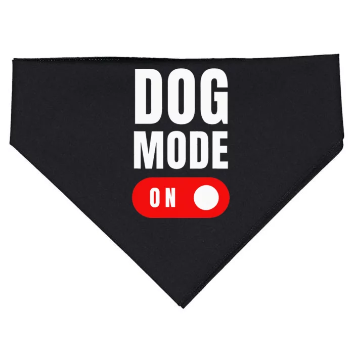 Funny Dog Mode ON Tee Cute Dogs Gift Dog Mode ON USA-Made Doggie Bandana