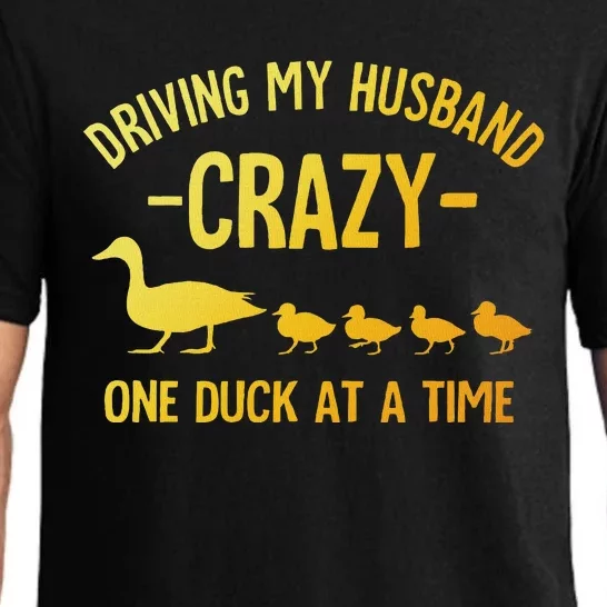 Funny Duck Mama Art For Wife Women Duck Themed Duck Lover Pajama Set