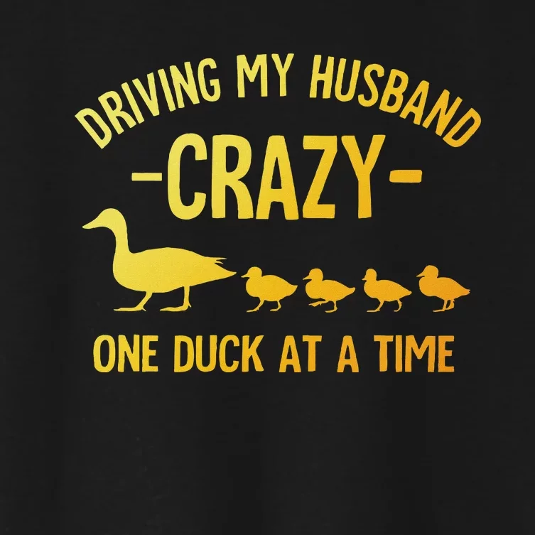 Funny Duck Mama Art For Wife Women Duck Themed Duck Lover Women's Crop Top Tee