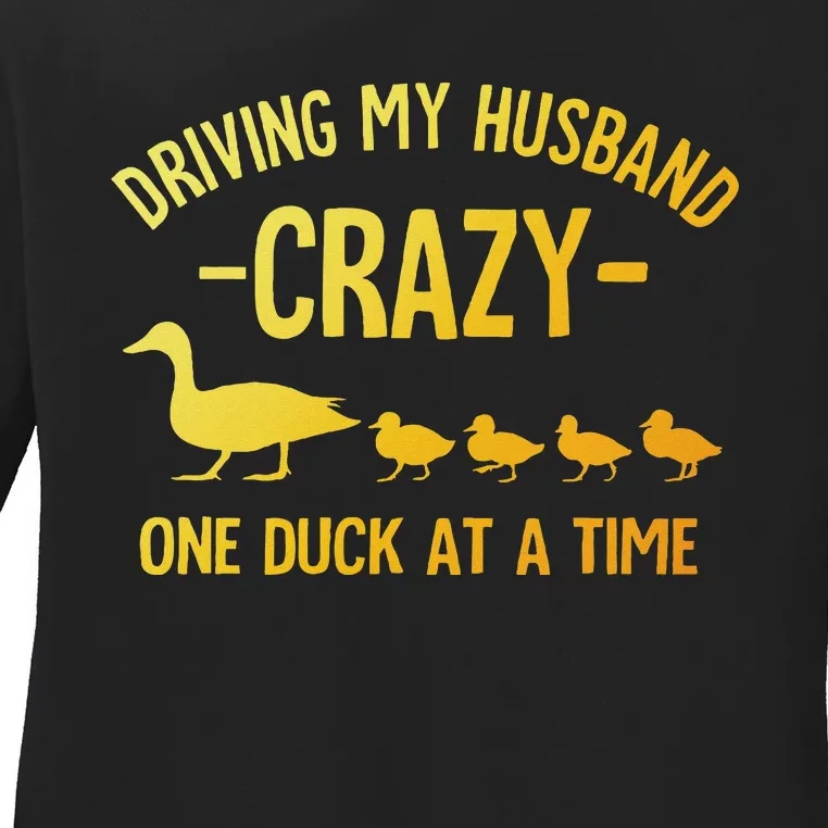 Funny Duck Mama Art For Wife Women Duck Themed Duck Lover Ladies Long Sleeve Shirt