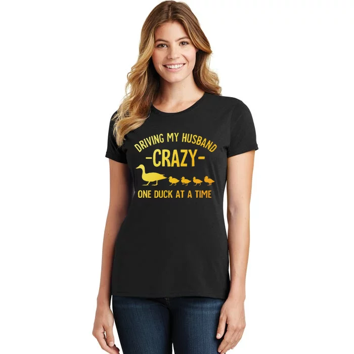 Funny Duck Mama Art For Wife Women Duck Themed Duck Lover Women's T-Shirt