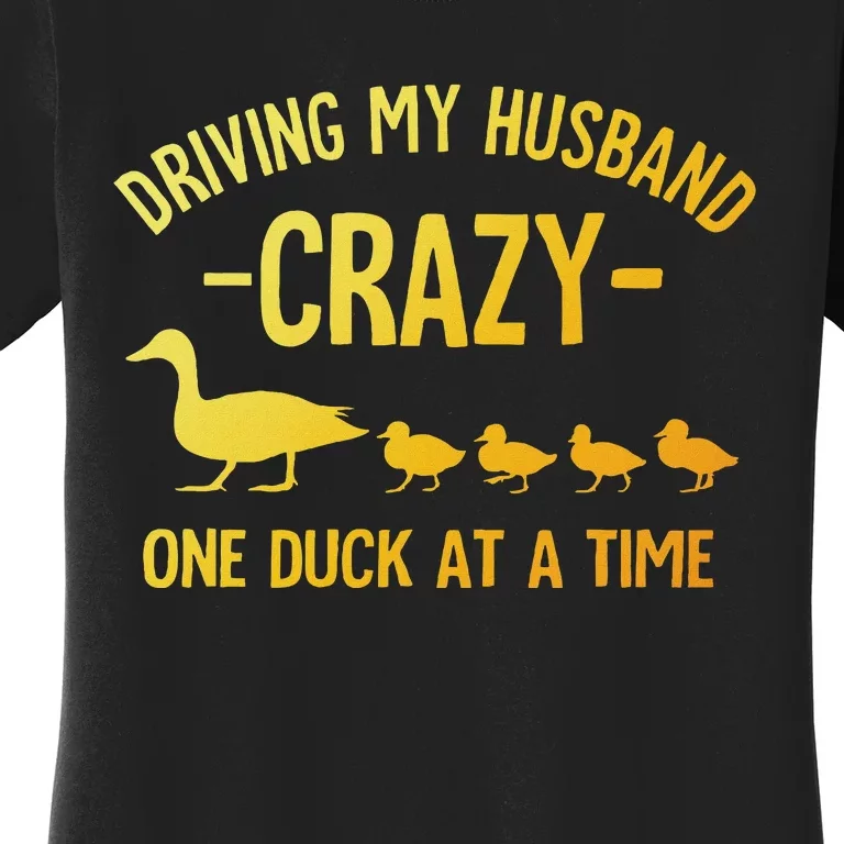 Funny Duck Mama Art For Wife Women Duck Themed Duck Lover Women's T-Shirt